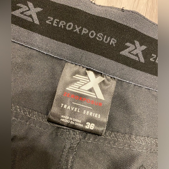 Men's 36 Zeroxposur Cargo waistband Travel Shorts Slate Gray Stretch NWT $70 - Picture 8 of 9